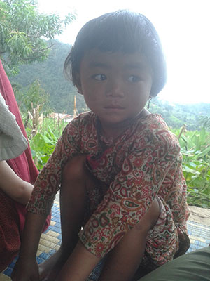 Mädchen in Manbu, Gorkha